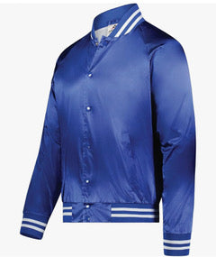 Satin jacket columbia blue/white